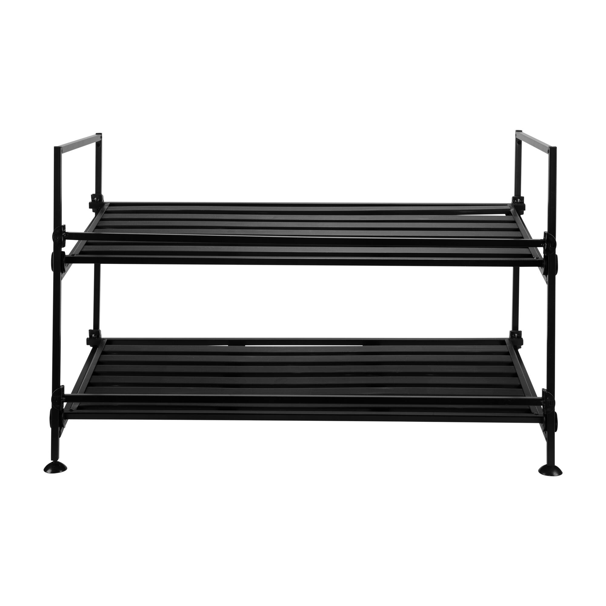 Organize It All Espresso 2-Tier Shoe Rack